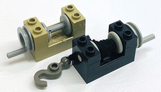 LEGO Vintage Winch Fun Pack Black / Light Grey (Old Shade)