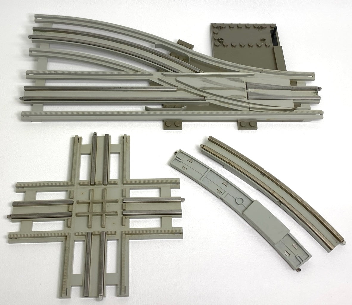 LEGO Trains Vintage 12V Track Mixed Fun Pack Switch Point Right / Special Curved Rails / Crossing