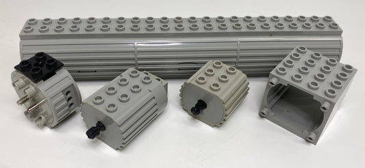 LEGO Technic Vintage 4.5V Electric Motor / Housing / Gear Reduction Block / Battery Box Fun Pack