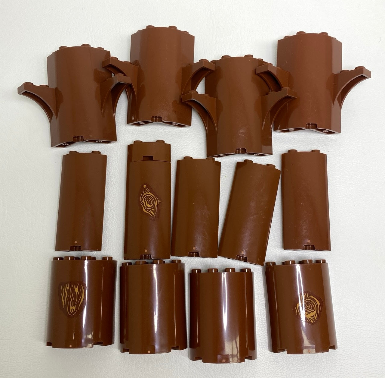 LEGO Plants Tree Trunk Fun Pack Mixed Reddish Brown Cylinder/Panel Pieces