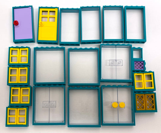 LEGO Door and Window Fun Pack Dark Turquoise Frames