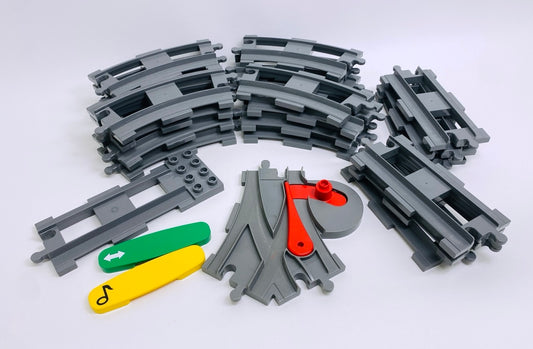 LEGO Duplo Train Track Mixed Fun Pack - Dark Bluish Grey