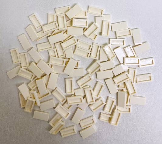 LEGO White Tile 1x2 Pack of Approx 100