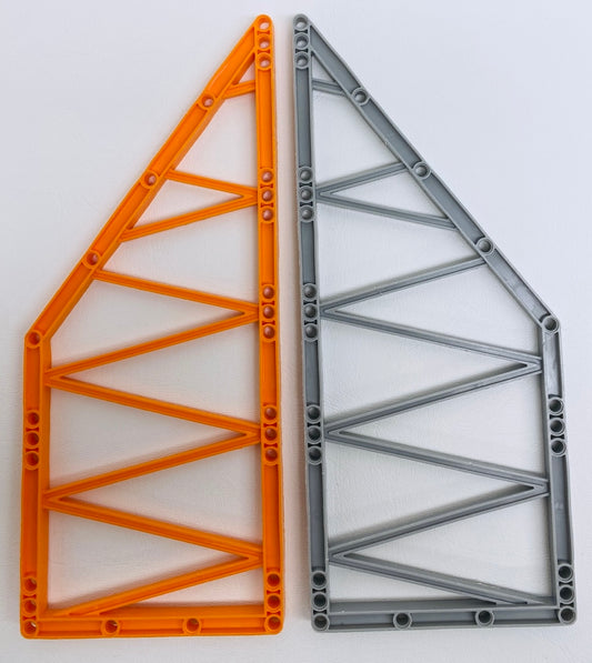 LEGO Support Girder 31x13 Trapezoid Pack of 2 Light Bluish Grey / Orange