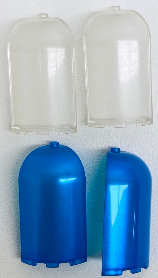 LEGO Panel 3x3x6 Corner Pack of 4 Trans Clear and Satin Trans Dark Blue
