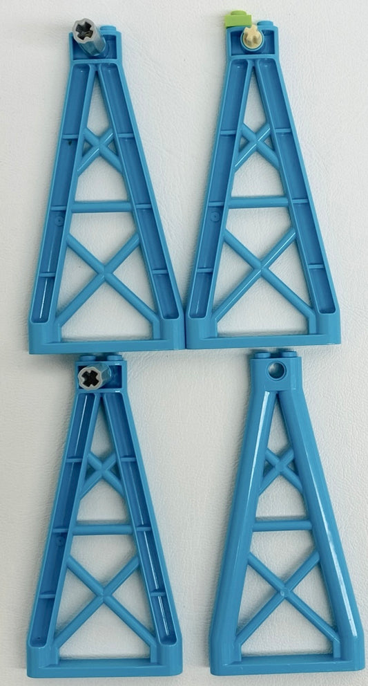 LEGO Support Girder Triangular 1x6x10 Pack of 4 Medium Azure