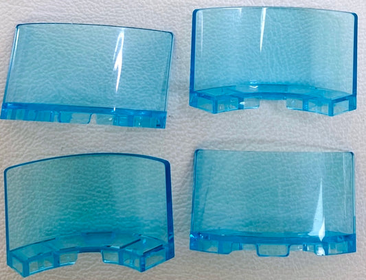 LEGO Trans Light Blue Panel 3x3x2 Convex Corner Pack of 4