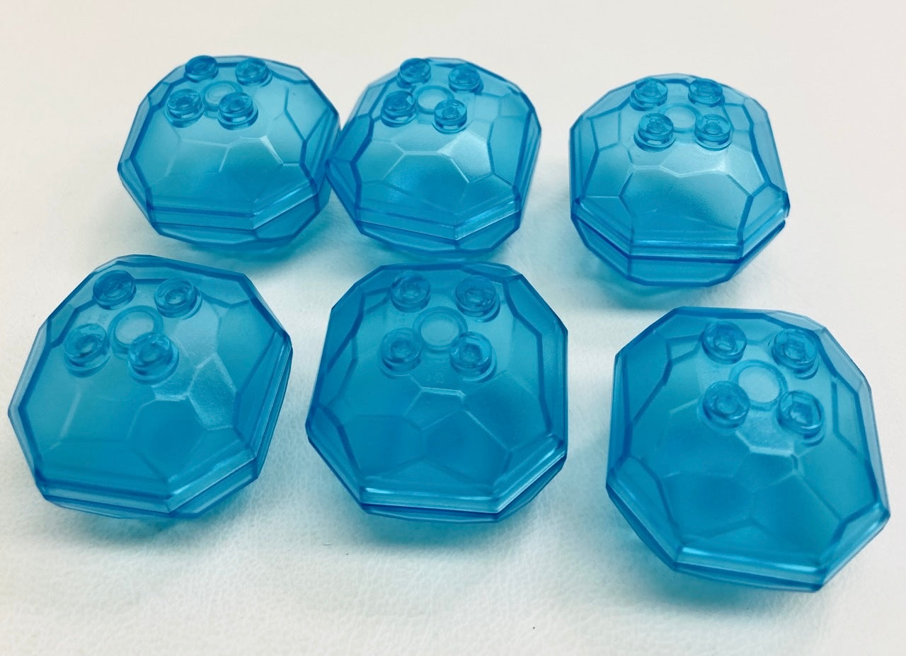 LEGO Trans Light Blue Rock / Ice Boulders Pack of 6
