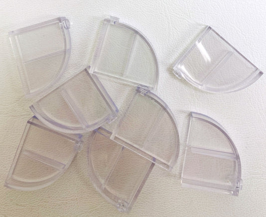 LEGO Curved Slope 4x1x2-2/3 Pack of 8 Trans Clear
