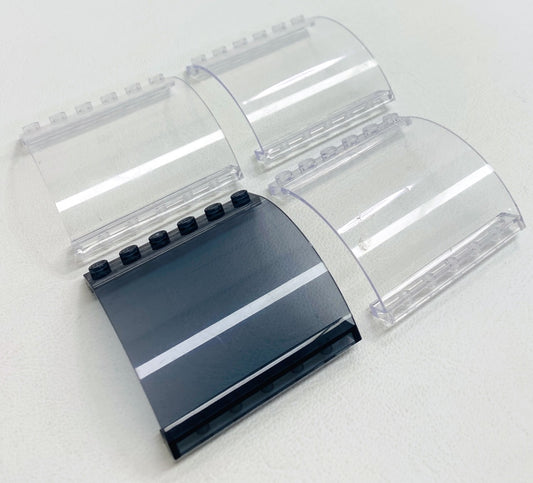LEGO Panel 6x5x3-1/3 Pack of 4 Trans Clear / Trans Black