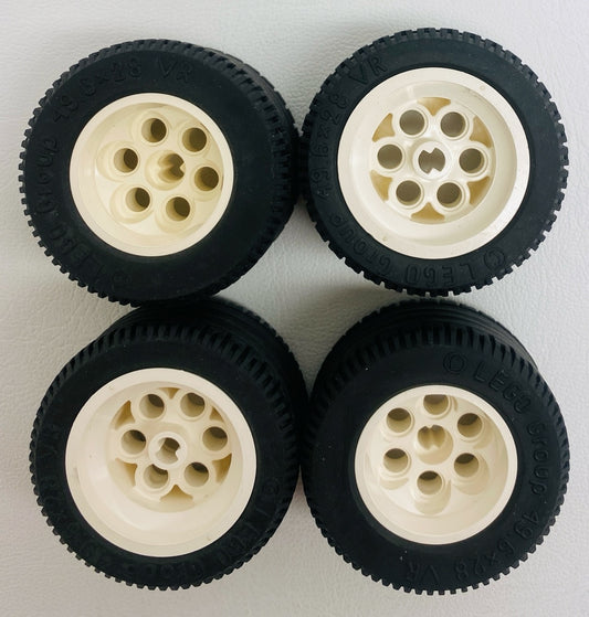 LEGO Technic Tyre 49.6x28 Pack of 4 with White Hub