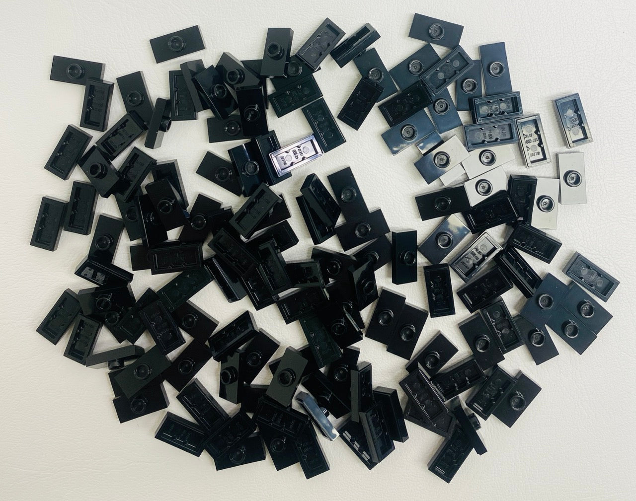 LEGO Black 1x2 Jumper Fun Pack of Approx 135