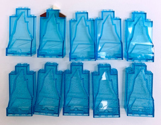 LEGO Glitter Trans Light Blue Ice / Rock Panels Fun Pack
