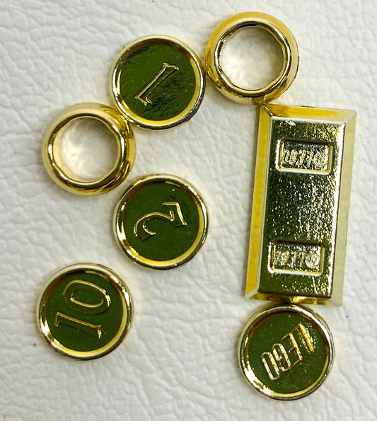 LEGO Chrome Gold Treasure Fun Pack Ingot Rings and Coins