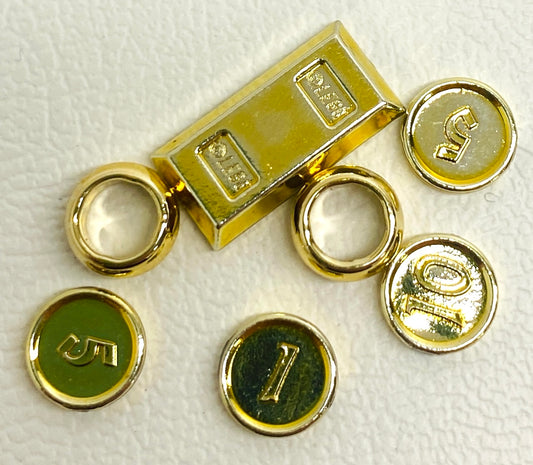 LEGO Chrome Gold Treasure Fun Pack Ingot Rings and Coins