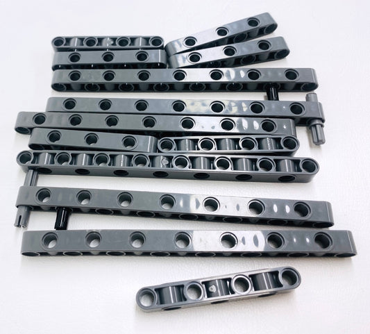 LEGO Technic Light Bluish Grey Liftarm Fun Pack Perpendicular Holes Mixed Lengths