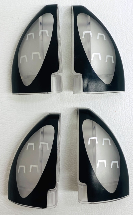 LEGO Technic Curved Panel 5x3x2 Pack of 4 Trans Clear with Porsche GT4 e-Performance Printing