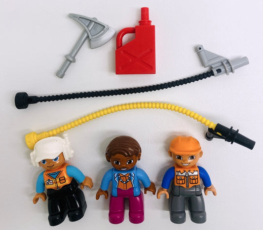 LEGO Duplo People Fun Pack Mixed Figures with Tools and Hoses