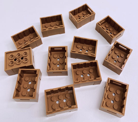 LEGO Medium Nougat Crate 3x4x1-2/3 Pack of 12