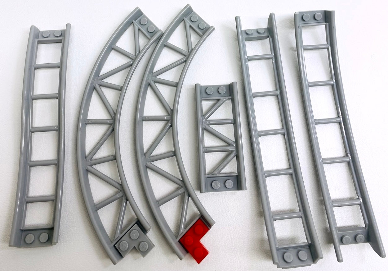 LEGO Roller Coaster Track Mixed Pack Light Bluish Grey
