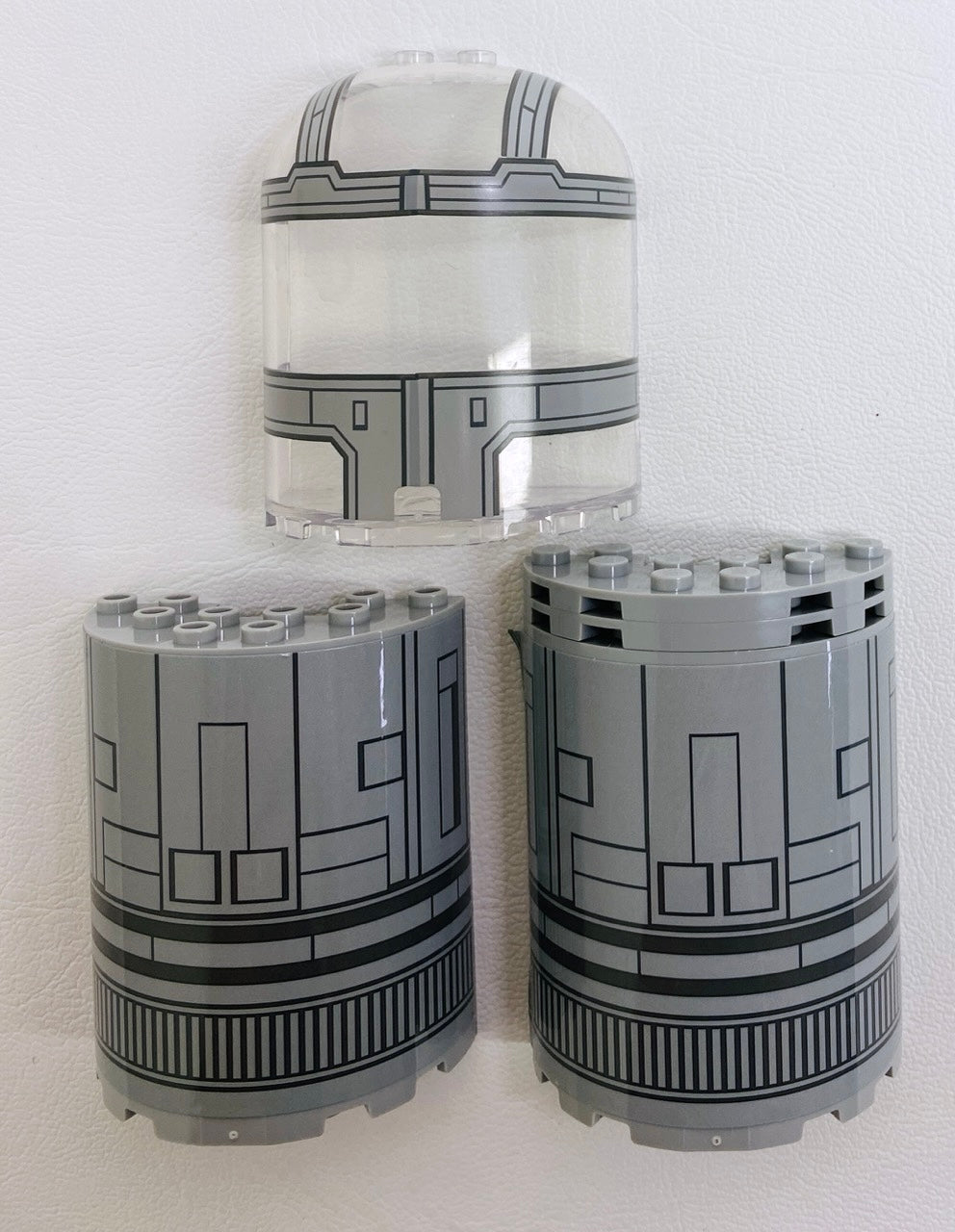 LEGO Star Wars Trans Clear Canopy  / Windscreen and Half Cylinder Panels for Mandalorian Razor Crest Ship