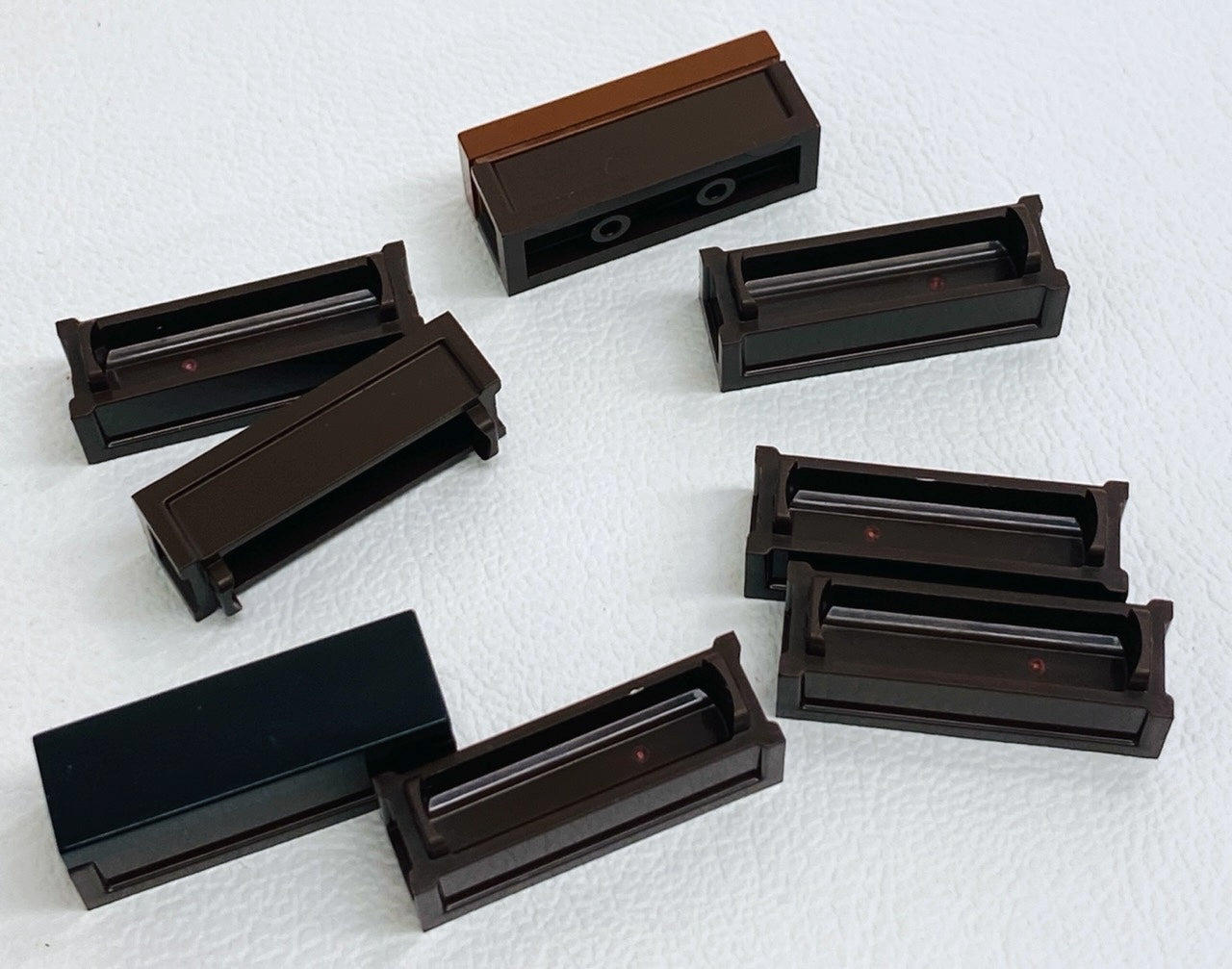 LEGO Dark Brown Container 1x3x2/3 Pack of 8 - Harry Potter Wand Boxes