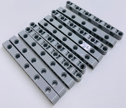 LEGO Technic Light Bluish Grey Liftarm 1x11 with Perpendicular Holes Pack of 10
