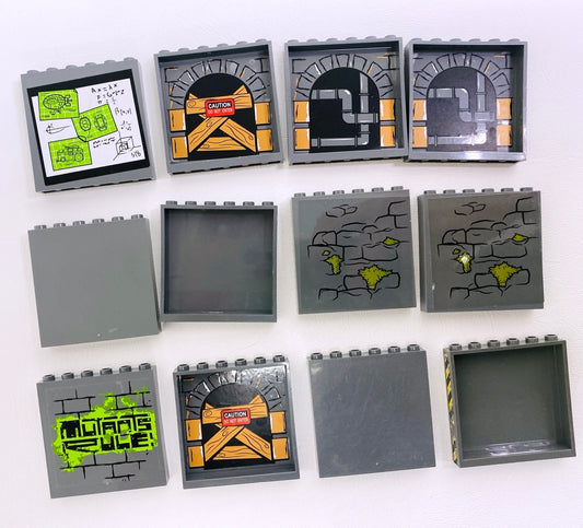 LEGO Panel 1x6x5 Pack of 10 Dark Bluish Grey