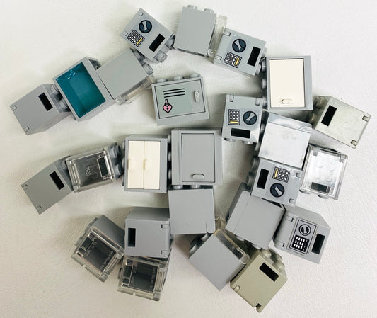 LEGO Light Bluish Grey Containers Fun Pack Cupboards Safes Lockers