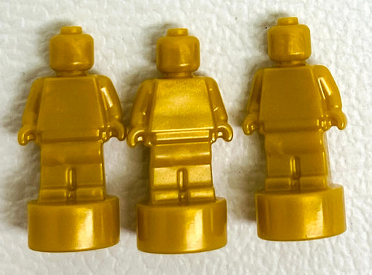 LEGO Statuette / Trophy Pearl Gold Pack of 3