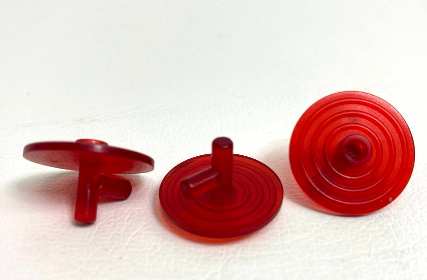 LEGO Vintage Circular Shield with Stud Pack of 3 Trans Red