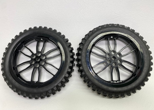 LEGO Technic Motorcycle Tyre 100.6mm Pack of 2 With Black Hubs