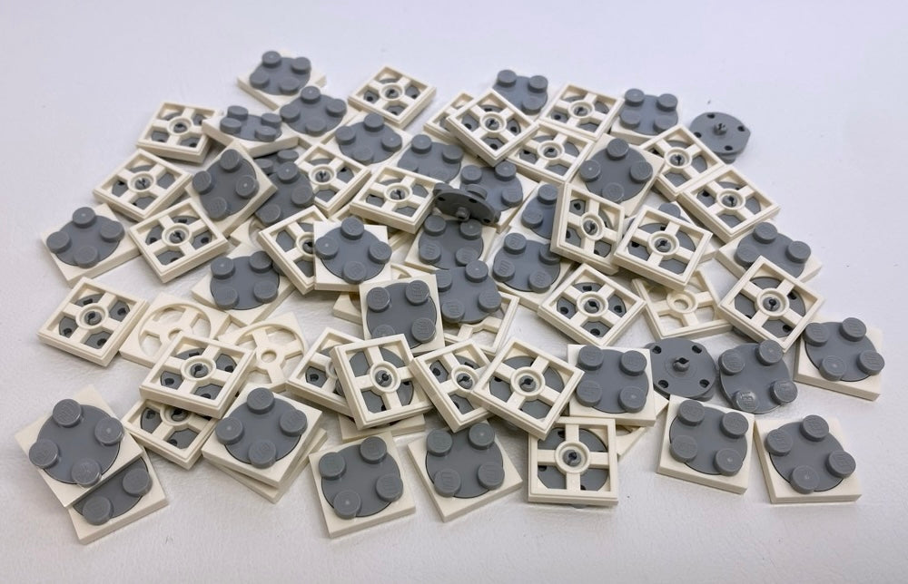 LEGO Turntable 2x2 Fun Pack White / Light Bluish Grey