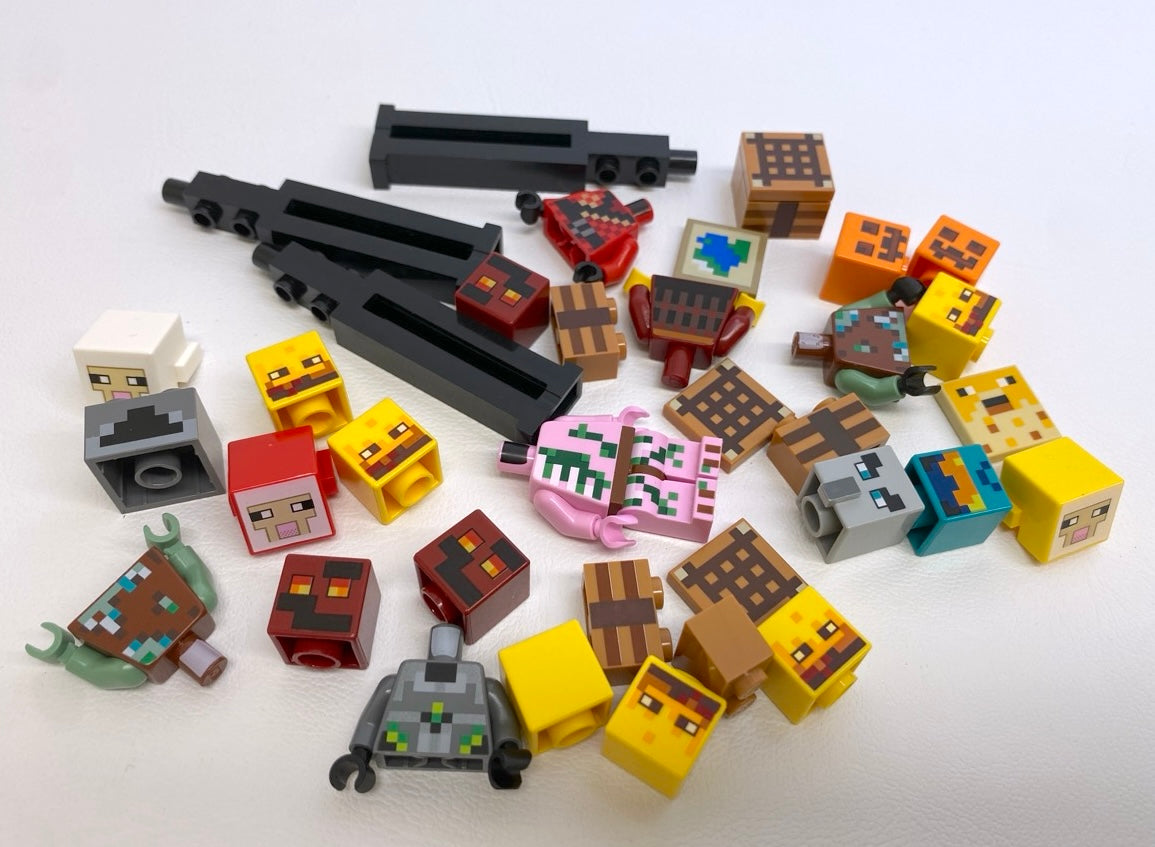 LEGO Minecraft Printed Pieces Fun Pack Mixed Bricks Tiles Minifigure Parts and More