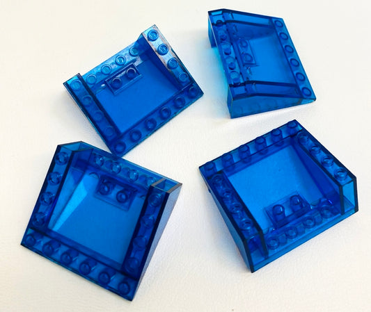 LEGO Classic Space Windscreen / Inverted Slope 33 5x6x2 Pack of 4 Trans Dark Blue