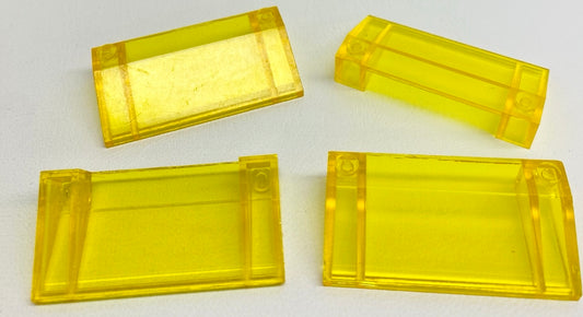 LEGO Classic Space Trans Yellow Windscreen / Slope 33 3x6 Pack of 4