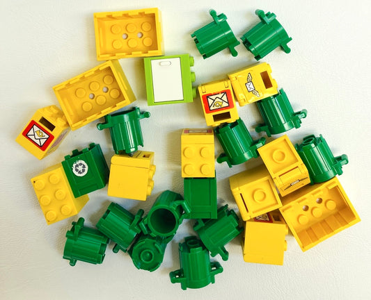LEGO Shades of Green and Yellow Container Fun Pack Bins Crates Postboxes and More