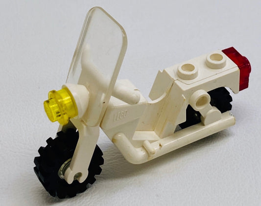 LEGO Vintage Motorcycle White with Windscreen