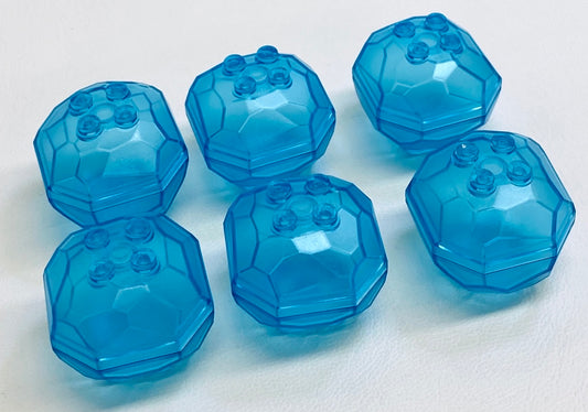LEGO Trans Light Blue Rock / Ice Boulders Pack of 6