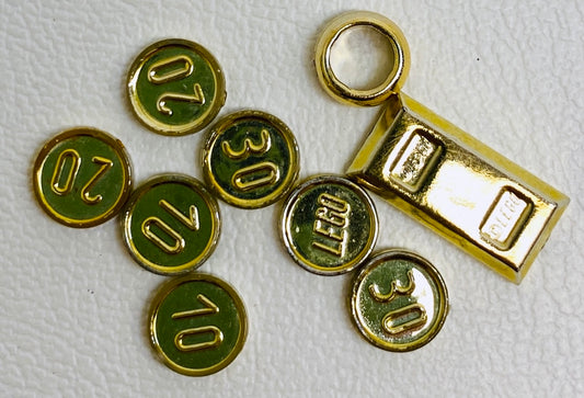 LEGO Chrome Gold Treasure Fun Pack Ingot Ring and Coins