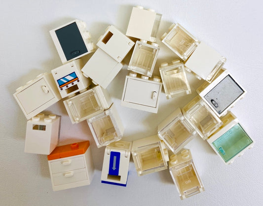 LEGO White Containers Fun Pack Cupboards Lockers Appliances