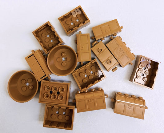 LEGO Medium Nougat Cargo Fun Pack Mixed Barrels Crates Treasure Chests