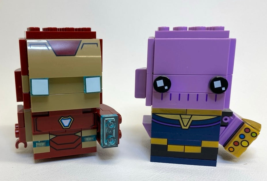 LEGO Marvel Superheroes Brickheadz Iron Man and Thanos (As Pictured)