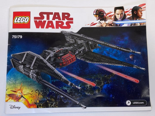 LEGO Star Wars Kylo Ren's TIE Fighter Set #75179 with Instructions (No Minifigures)