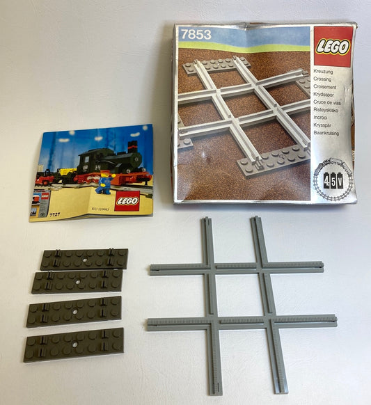 LEGO Trains Vintage 4.5V Crossing Set #7853 with Box (As Pictured)