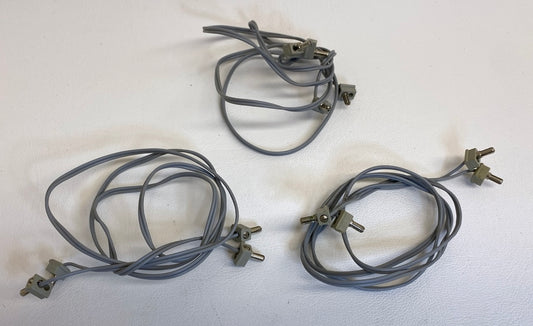 LEGO Vintage Wire with 4 Connectors Pack of 3 Light Grey (Old Shade) Approx 75cm / 96 studs