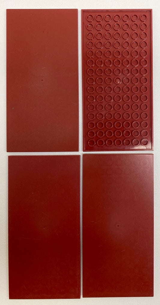 LEGO Tile 8x16 Fun Pack of 4 Dark Red