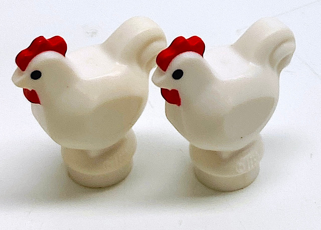 LEGO Animal White Chicken Pack of 2