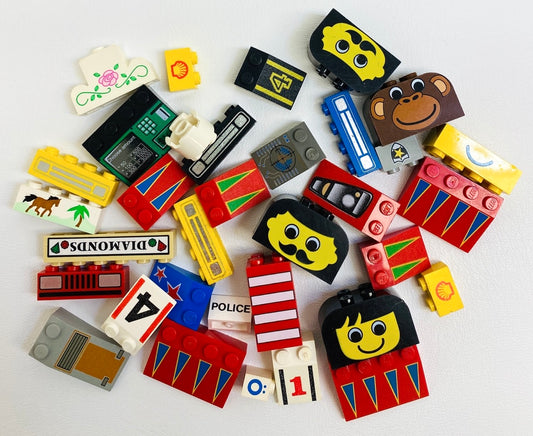 LEGO Printed Pieces Fun Pack City Town Signs Slopes People and More