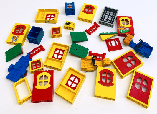 LEGO Vintage Mixed Fun Pack Fabuland / Basic / Freestyle Doors Windows Scooters and More